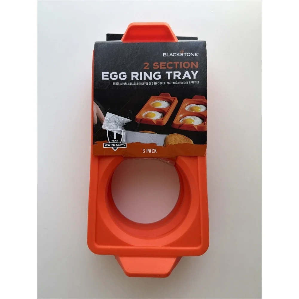 BLACKSTONE 5600 Silicone Egg & Omelet Ring Tray (Set of 3) Non Stick